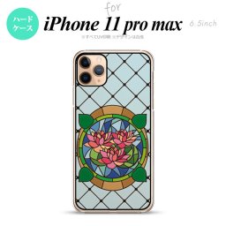 iPhone11ProMax iPhone11pro max 背面ケース カバー ステンドグラス風 おしゃれ 蓮 ブルー ステンドグラス風 かわいい おしゃれ 背面ケース nk-i11pm-sg42