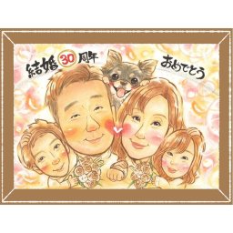 似顔絵 プレゼント 結婚記念日 名入れ 手描き ギフト 贈り物 真珠婚 結婚30周年 結婚記念日 記念日 ご夫婦 両親 家族 お父さん 夫婦 修正無料 名入れ 下書き確認 宝物 サプライズ そっくり 実績多数 感謝 30周年 記念 思い出 おすすめ 色紙 初任給 イラスト 古希祝い キレイ 闘病中の方への励まし 大人数 二次会 応援 メモリアル バレンタインデー
