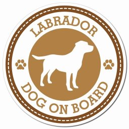 LABRADOR ラブラドール ブラウン 肉球 カーサイン 車 マグネットステッカー 犬 マグネット 強力 直径13cm 丸型 おしゃれ かわいい ドラレコステッカー 安全対策 危険運転 煽り運転 アニマル 動物 犬種別 屋外 防水 屋内 肉球マーク