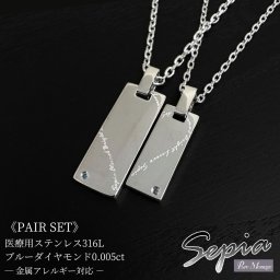 ネックレス メンズ レディース ペア アクセサリー ペンダント ステンレス 金属アレルギー 対応 ダイヤモンド シルバー ギフト