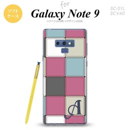 Galaxy Note 9 ギャラクシー ノート9 SC-01L SCV40 スマホケース カバー ソフトケース パッチワーク風 ミックスB イニシャル 対応 nk-note9-tp1672i[スマホ,スマホケース,スマホカバー,ケース,カバー,ジャケット]