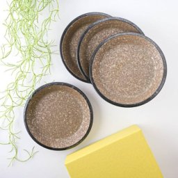 【ギフト対応無料】チグ 15cm小皿 [茶] 4枚セット [箱入りギフト] ※送料無料(北海道・沖縄は除く)