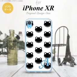 iPhoneXR iPhone XR スマホケース ソフトケース カエル かえる A 白 黒 +アルファベット メンズ レディース nk-ipxr-tp167i