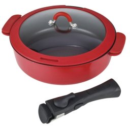 【ギフト対応無料】Tomay 2WAYマルチパン24cm レッド (RB-1721) ※送料無料(北海道・沖縄は除く)