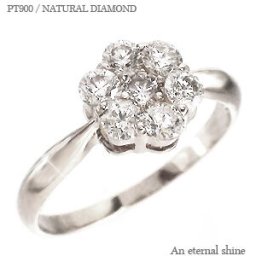 ダイヤモンドリング プラチナ プラチナ900 pt900 0.5ct フラワー 7石 指輪 婚約指輪 レディース ジュエリー アクセサリー プレゼント ギフト 人気 おすすめ 送料無料