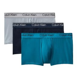 カルバンクライン：MICRO STRETCH ローライズボクサーパンツ 3PK (スリート／ティールマリン／ショアライン)[ボクサーパンツ/ 男性下着/ メンズインナー/人気ブランド/おすすめギフト/誕生日プレゼント/メンズファッション]