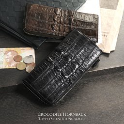 L字ファスナー 長財布 メンズ クロコダイル ホーンバック 本革 ワニ革 メンズ財布 本革長財布 レザー長財布 メンズ長財布 男性長財布 l字財布 ギフト プレゼント 父の日 (06001373-mens-1r) クリスマス バレンタイン 母の日 春財布 アクスタポーチ 推し活ケース 定年退職 バレンタイン 成人祝い