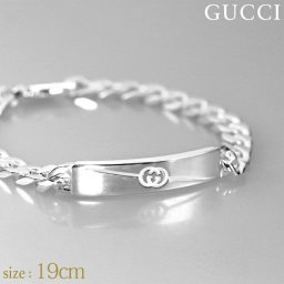 グッチ ブレスレット メンズ レディース ブランド インターロッキングG スターリングシルバー 774054 J8400 8106 19cm プレゼント 実用的