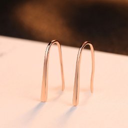 ピアス 両耳用 シルバー925 フック 大人気 ピンクゴールド 石なし シンプル 通勤 普段使い カジュアル 揺れる ゆれる ぶら下がり対応 ce0088