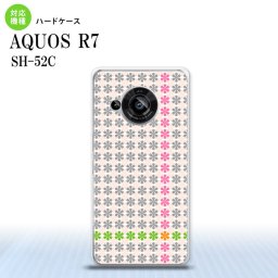 SH-52C AQUOS R7 スマホケース 背面ケース ハードケース 花十時 ふんわり グレー 2022年 7月発売 nk-r7-1354
