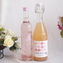 老舗ワイナリー白百合醸造ロリアンさくらのワインと国産ワインセット(山梨県産無濾過ももワイン 甘口(山梨県産)720ml白百合醸造ロゼサクラやや甘口(山梨県)500ml