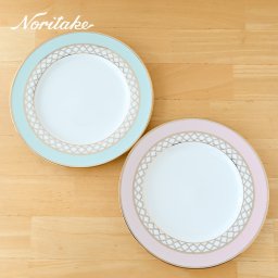 ノリタケ エターナルパレス 21cm プレート ペア(色変り) 1742-43L/Q002EC noritake 食器  皿 お皿 ケーキ皿 パン皿 ペアプレート 普段使い 洋食器 お皿 おしゃれ ブランド  陶器 シンプル お餞別 結婚祝い 引き出物 誕生日 プレゼント 