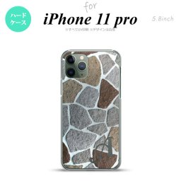 iPhone11Pro iPhone11 Pro スマホケース ハードケース ピクチャ 石畳 茶 +アルファベット メンズ レディース nk-i11p-733i