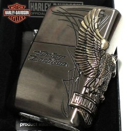ZIPPO ライター ハーレーダビッドソン ジッポ イーグルメタル アンティークシルバー 両面加工 国内限定モデル 銀 かっこいい 鷲 おしゃれ メンズ ギフト プレゼント