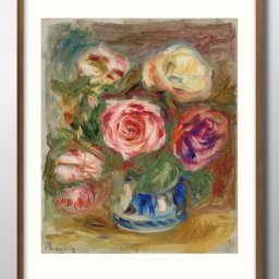 オーギュスト ルノワール 薔薇 花 フラワー A3 サイズ ポスター アート おしゃれ 絵画 インテリア 北欧 イラスト マット紙 艶消し アートパネル 額 フレーム デザイン 壁掛け ギフト 新築祝い ディスプレイ 引越し祝い　新生活　空間デザイン 