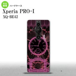XperiaPRO-I Xperia PRO-I スマホケース 背面ケース ハードケース 時計 妖精 黒 ピンク 背面カバー android nk-xproi-1255