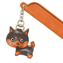 柴犬B&T チャームブックマーカー【レザー 本革 VANCA バンカクラフト革物語 国産 ハンドメイド 贈り物 即納】