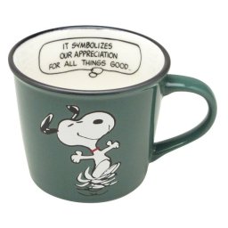 スヌーピー カラーマグ マグカップ 食器 休憩 ホット 食器  キッチン用品 SNOOPY グリーン