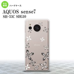 sense7 sense7 スマホケース 背面ケース ハードケース 花柄 カット グレー 2022年 11月発売 nk-sens7-075