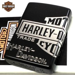 ZIPPO ハーレー ダビッドソン 3面彫刻 ロゴ ジッポ ライター マットブラック 黒 シルバーメッキ HARLEY-DAVIDSON 銀差し かっこいい 渋い おしゃれ メンズ ギフト プレゼント