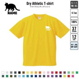 ブリティッシュ・ショートヘアー3  名入れドライTシャツ お名前入り 練習着 レディース メンズ ウェア トップス 運動着 スポーツウェア ジョギング 吸汗速乾 チームTシャツ クラスTシャツ UVカット ピクトグラム 猫　ネコ　ねこ　キャット　ペット