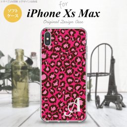 iPhoneXsMax iPhone XS Max スマホケース ソフトケース 豹柄 B 赤 +アルファベット メンズ レディース nk-ixm-tp900i