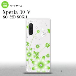 Xperia10V Xperia10V スマホケース 背面ケース ハードケース 花柄 ガーベラ 緑 2023年 7月発売 nk-xp105-803