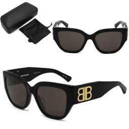 バレンシアガ サングラス BALENCIAGA BB0323SK-002 サングラス アジアンフィット ブラック グレー メンズ レディース ユニセックス