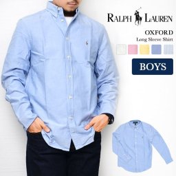 シャツ 長袖 POLO RALPH LAUREN ポロ ラルフローレン ボーイズ メンズ レディース ジュニア オックスフォードシャツ ボタンダウン ポニー刺繍 ロゴ カラーシャツ ワイシャツ トップス シンプル おしゃれ プレゼント L XL対応
