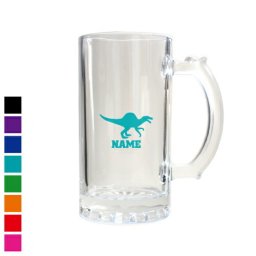 スピノサウルス1  名入れビアマグ 名入れジョッキ 中ジョッキ 生ビール マイジョッキ ビアグラス タンブラー お祝い ギフト ビアジョッキ   【cb】恐竜　化石　肉食　草食　雑食　海　陸