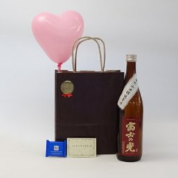 父の日日本酒セット(安達本家酒造 量り売り 富士の光 純米酒 兵庫県 山田錦仕込み 720ｍｌ [三重県])メッセージカード ハート風船 ミニチョコ付き