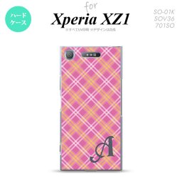 【SO01K】【スマホケース/スマホカバー】【エクスペリア XZ1】SO01K スマホケース Xperia XZ1 ケース エクスペリア XZ1 イニシャル チェックA ピンク nk-so01k-433ini【メール便送料無料】