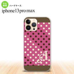 iPhone13ProMax iPhone13 Pro Max ケース ハードケース ドット 水玉 C 紫 茶 +アルファベット iPhone13 プロ マックス 6.7インチ おしゃれ かわいい メンズ レディース キッズ デザインたくさん nk-i13pm-1655i