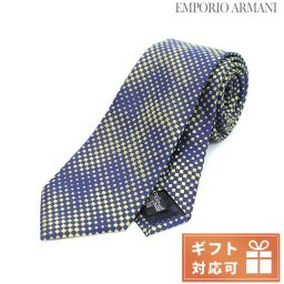 エンポリオ・アルマーニ ネクタイ メンズ EMPORIO ARMANI シルク100% イタリア 340075 LIME SOLARE ブルー系 イエロー系 小物