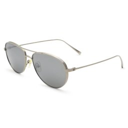 ゼニア ZEGNA サングラス ノーズパッド UVカット アイウェア ティアドロップ EZ0072/S 12C 59 メンズ レディース ユニセックス シルバー+グレー