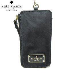 ケイト・スペード アウトレット kate spade カードケース WLRU5072-001 edria / wilson road ナイロン ストラップ付 カードケース black(001):ブラック