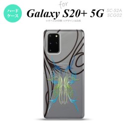SC-52A SCG02 Galaxy S20+ 5G スマホケース ハードケース ピンスト 線 ブルー グリーン メンズ レディース nk-s20p-1232