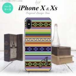 【iPhoneX】【スマホケース/スマホカバー】【アイフォンX】iPhoneX スマホケース ケース アイフォンX イニシャル エスニックボーダー 青 nk-ipx-1562ini【メール便送料無料】