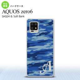 SHG04 SHG04 ZERO6 AQUOS zero6 スマホケース ハードケース タイガー 迷彩 A 青 +アルファベット メンズ レディース nk-zero6-1167i