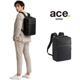 ace.GENE ガジェタブルSF リュック 15-20L 拡張機能付き リュック 大容量 ビジネスバッグ 通勤 普段使い 使いやすい メンズ ギフト プレゼント ブラック 68784