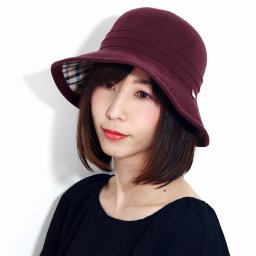 DAKS ハット レディース 春 夏 日よけ UV対策 手洗い可 日本製 UVカット チェック ダックス 女性用 サマーニット ワイン 母の日 ギフト 女性 誕生日 プレゼント 帽子