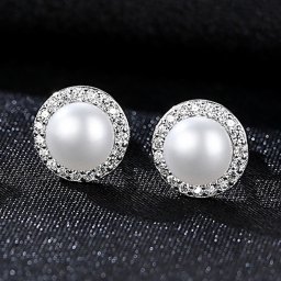 ピアス 両耳用 キュービックジルコニア 淡水パール シルバー925 ホワイト ピンク シルバー 人気 スタッド 中粒 定番 シンプル 上品 大人 小さめ 小ぶり pe0085