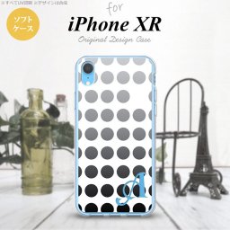 iPhoneXR iPhone XR スマホケース ソフトケース 水玉 黒 +アルファベット メンズ レディース nk-ipxr-tp1375i