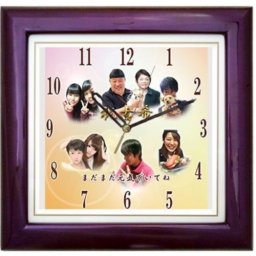 【送料無料】 写真入り オリジナル時計 古希 70歳のお祝い プレゼント ギフト 記念品 に 大人気!《しあわせの時計》☆ 祖父母 や 両親 父 母 の 長寿のお祝い に サプライズ ！☆ 贈り物に 喜ばれる 感謝を込めた オーダーメイド 時計！