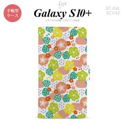SC-04L SCV42 Galaxy S10+ 手帳型スマホケース カバー 花柄 春 ピンク nk-004s-s10p-dr1705