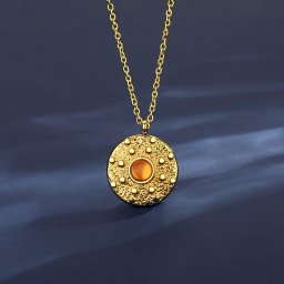 ネックレス レディース 人工クリスタル ステンレス イエローゴールド tn21061621