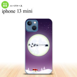 iPhone13mini iPhone13 mini ケース ハードケース 月とサンタ 紫  nk-i13m-635