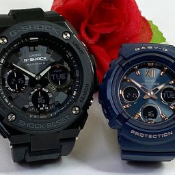 恋人達のGショック ペアウォッチ G-SHOCK BABY-G   カシオ 2本セット  アナデジ GST-W100G-1BJF BGA-2800-2AJF人気 ラッピング無料 手書きのメッセージカード 
