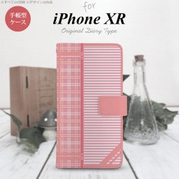 iPhoneXR iPhone XR 手帳型スマホケース カバー チェック ボーダー 赤  nk-004s-ipxr-dr1606