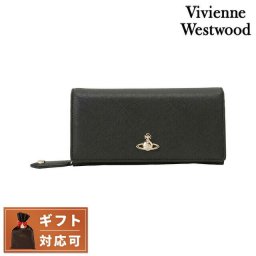 ヴィヴィアン ビビアン 長財布 レディース ウエストウッド 51060025 L001N N403 サフィアーノ パスケース付 二つ折り ブラック ウォレット おしゃれ ギフト